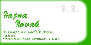 hajna novak business card